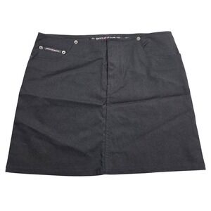 Vintage DKNY Y2k Womens Black Mini Skirt Size 7 2000s Low Rise Preppy Bratz